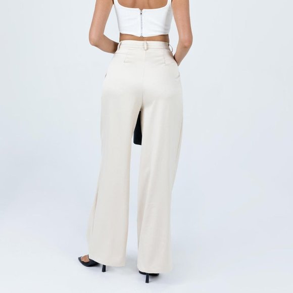 #21❤️ NWOT PRINCESS POLLY AMALIA PANTS IN BEIGE - Picture 7 of 7